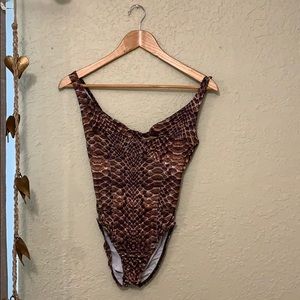 Crocodile print nasty gal bodysuit NWT